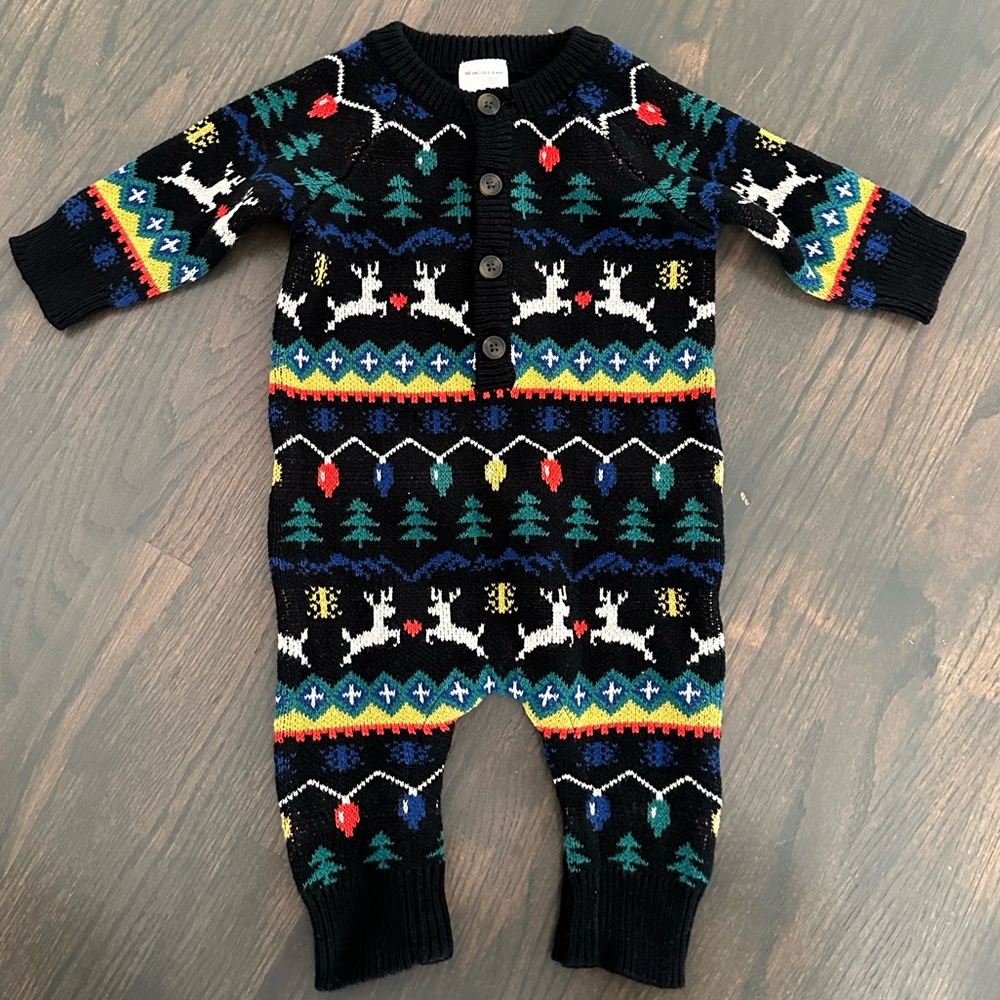 Hanna Andersson Christmas Holiday Knit One Piece